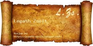 Legath Zsolt névjegykártya
