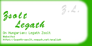 zsolt legath business card